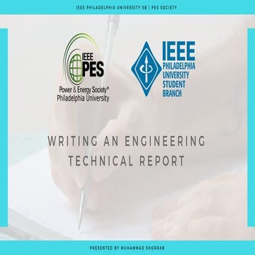 Writing an engineering technical report