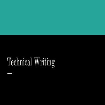 Technical Writing | PDF