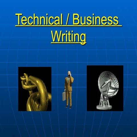 Technical writing lecture | PPT | Business | Business and Finance