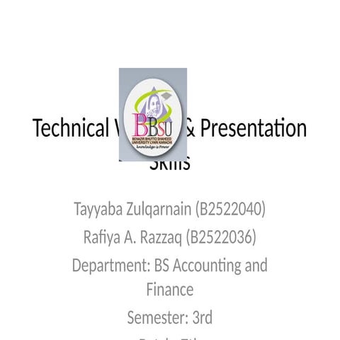 Mastering Technical Writing and Presentation Skills for Academic and ...