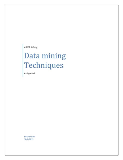 DataMining Techniq