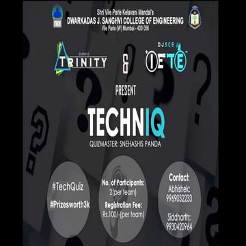 TechnIQ Prelims - Tech Quiz for IETE, DJSCoE