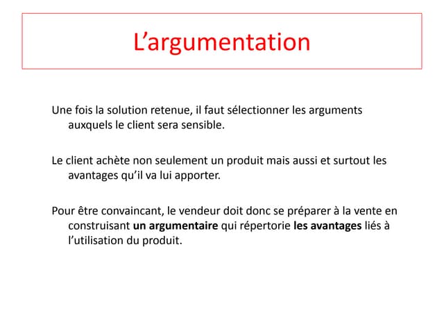 Technique d'argumentation 3