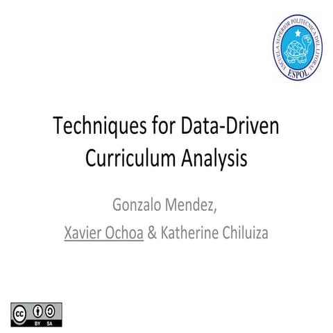 Techniques for Data-Driven Curriculum Analysis