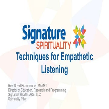 Techniques For Empathetic Listening