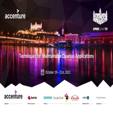 Techniques for maintainable Quarkus applications