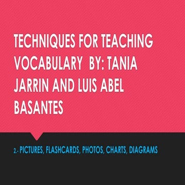 Techniques for teaching vocabulary
