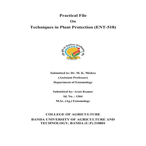 Techniques in plant protection