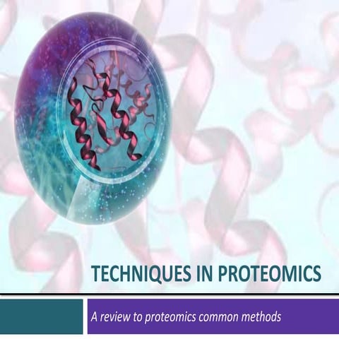 Techniques in proteomics