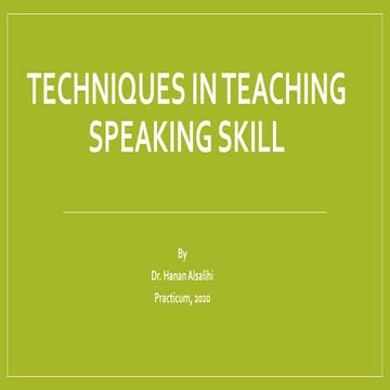 TechniquesinTeachingSpeakingSkill.pptx