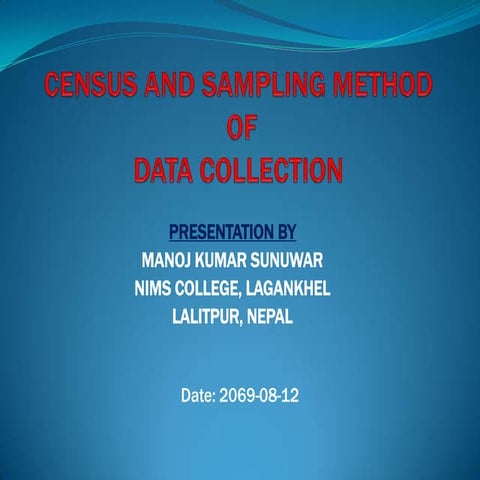 Techniques of data collection