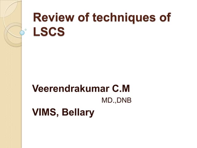Caesarean section - indications and types | PPTX