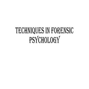 Forensic Psychology: Criminal Profiling.pptx