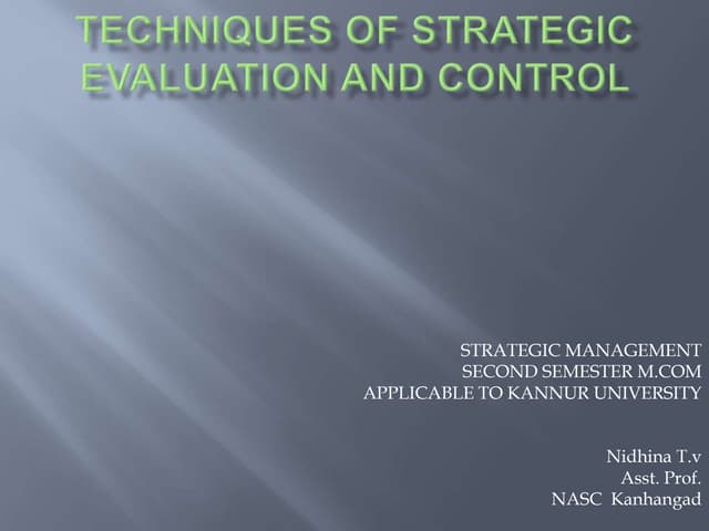 Illustration of And Strategic Management Techniques