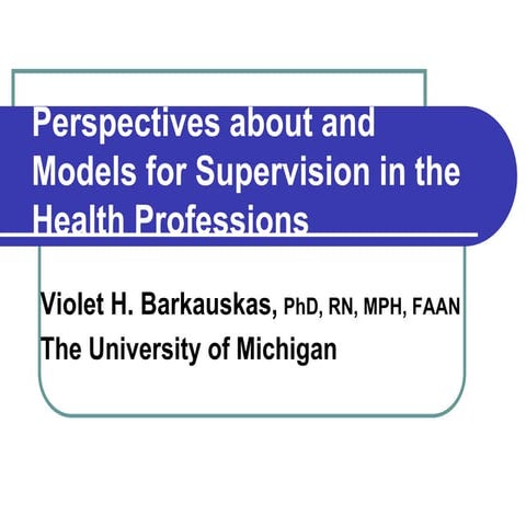 Techniques of Supervision