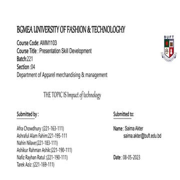  Impact of technologhy.