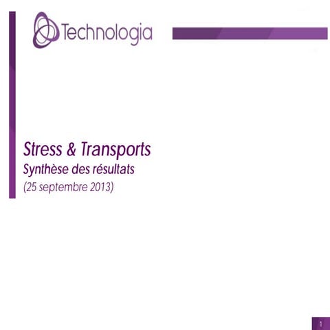  Etude transport 2013 - Technologia