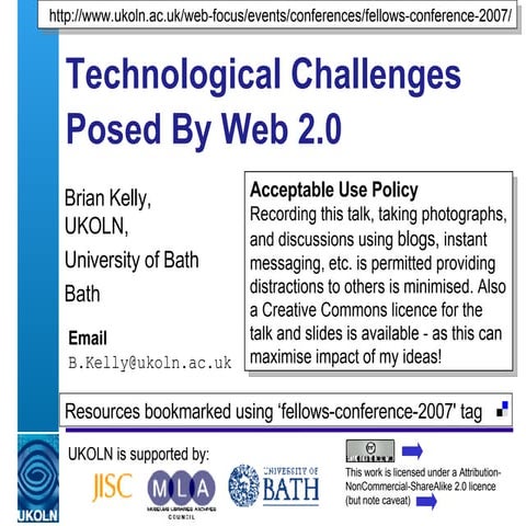 Technological Challenges Posed By Web 2.0