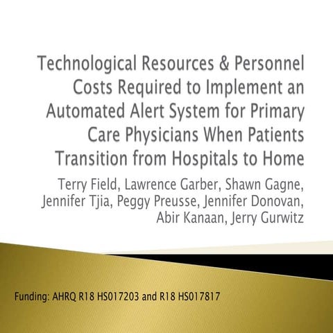 Technological Resources & Personnel Costs Required to Implement an Automated ...