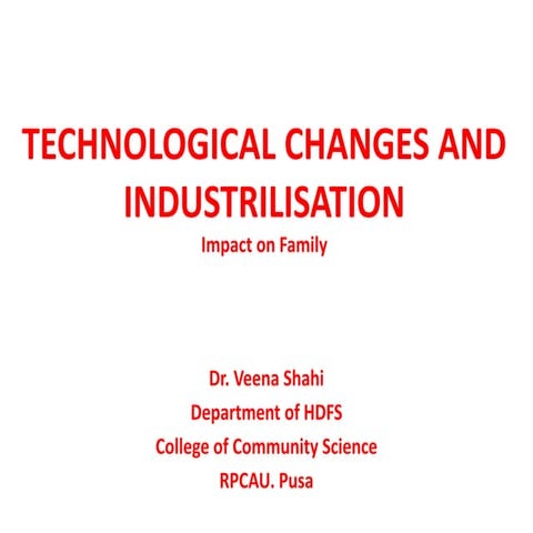 Technological Change and Industrialization | PDF