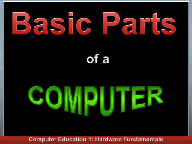 BASIC PARTS OF COMPUTER FOR DEMO TEACHING