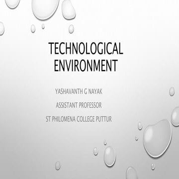 Technological Environment-Yashvanth G Nayak