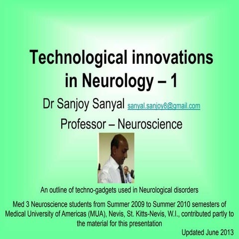 Technological innovations in neurology 1