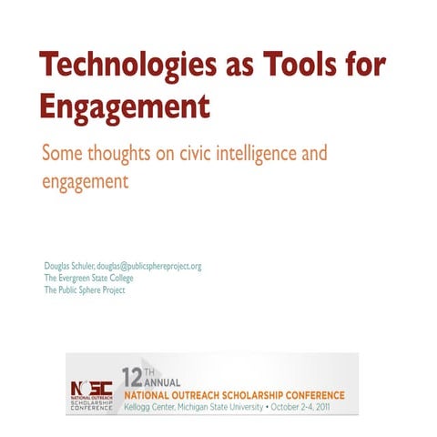 Technologies as tools for engagement