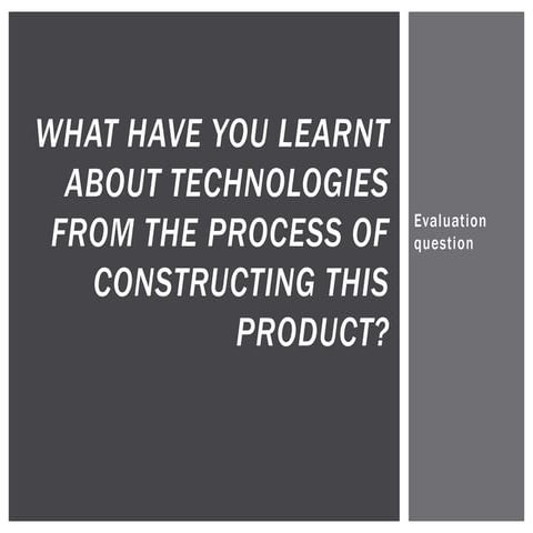 Technologies Question