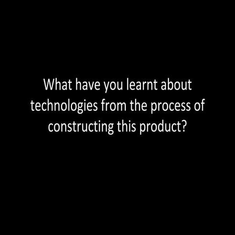 Technologies Question