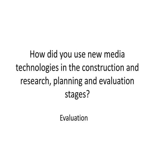 Technologies question