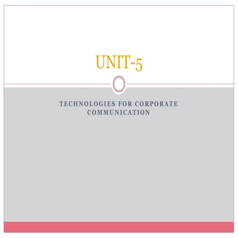 Information Technologies in Communication