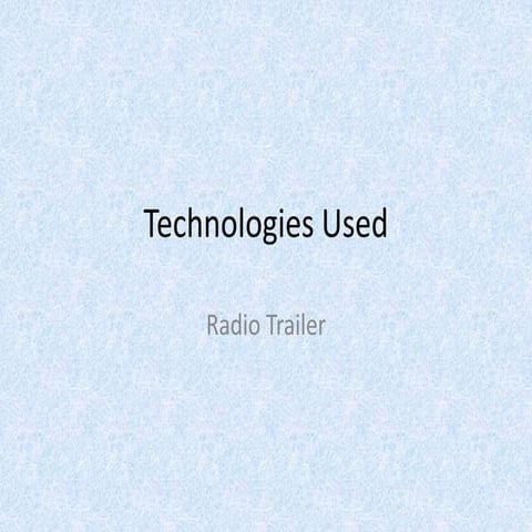 Evaluation - Radio Tech