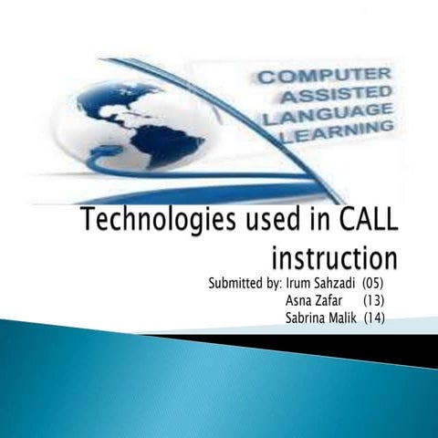 Technologies used in CALL