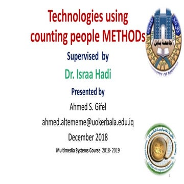 Technologies using counting people METHODs