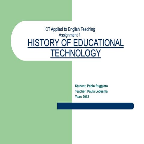 Technology - A History of Computer Technology in Teaching.ppt