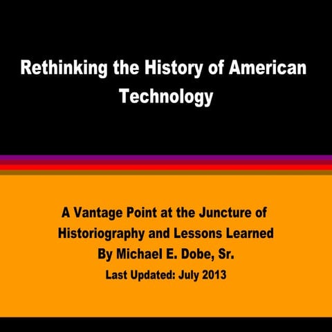 Technology and Historiography