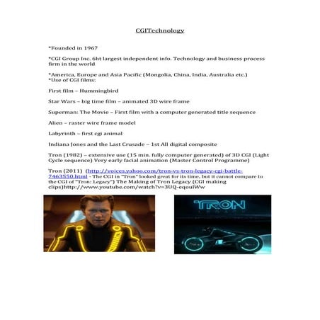 CGI Technology Research