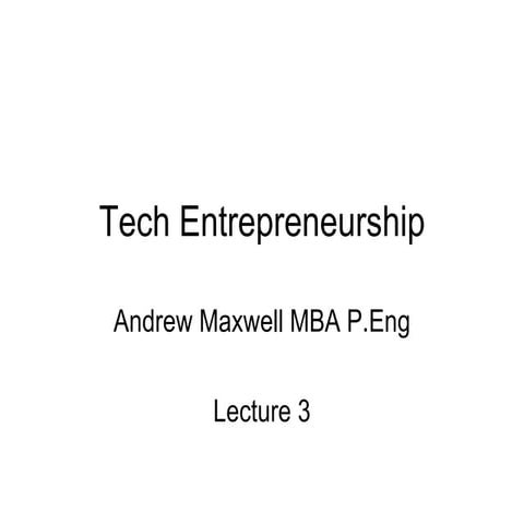 technology entrepreneurship