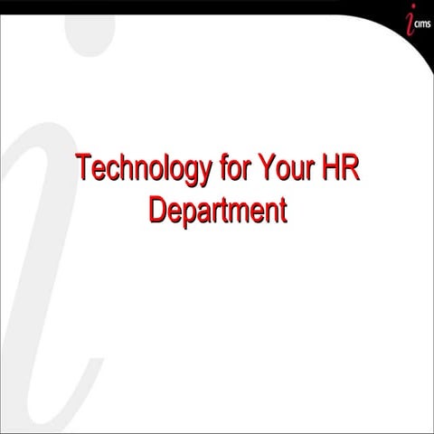 Technology For Your HR Department