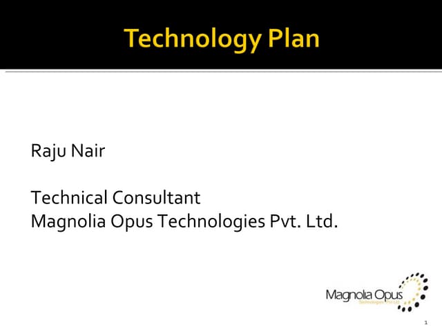 Technology Plan Sample
