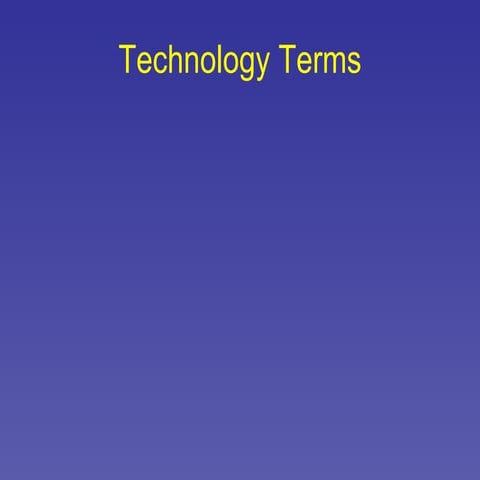 Technology Terms