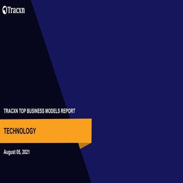 Tracxn - Technology - Top Business Models - Aug 2021