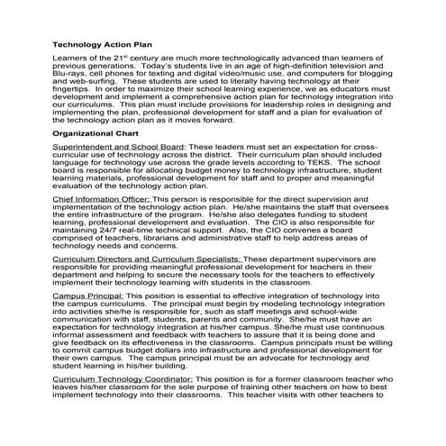 Technology Action Plan