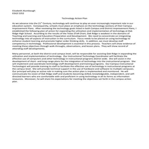 Technology Action Plan