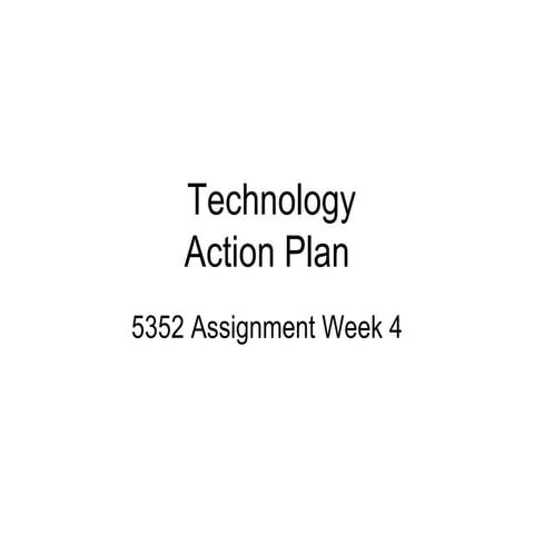 Technology action plan