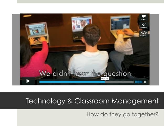 Technology and Classroom Management