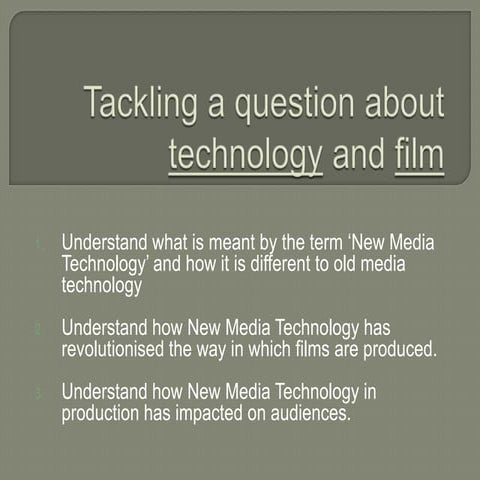 Technology and film