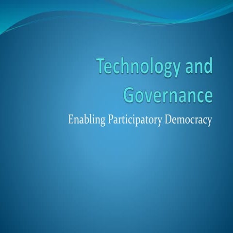 Technology and governance