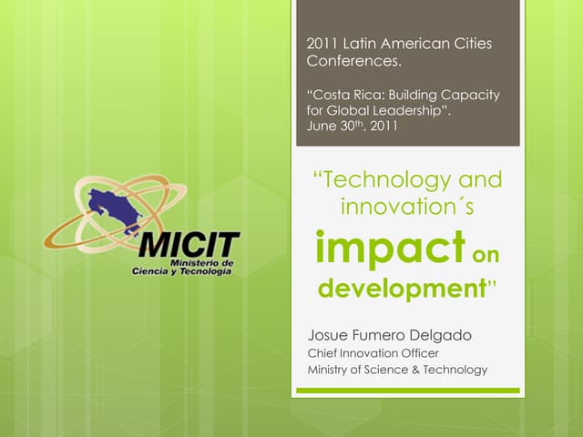 Technology and innovation´s impact on development